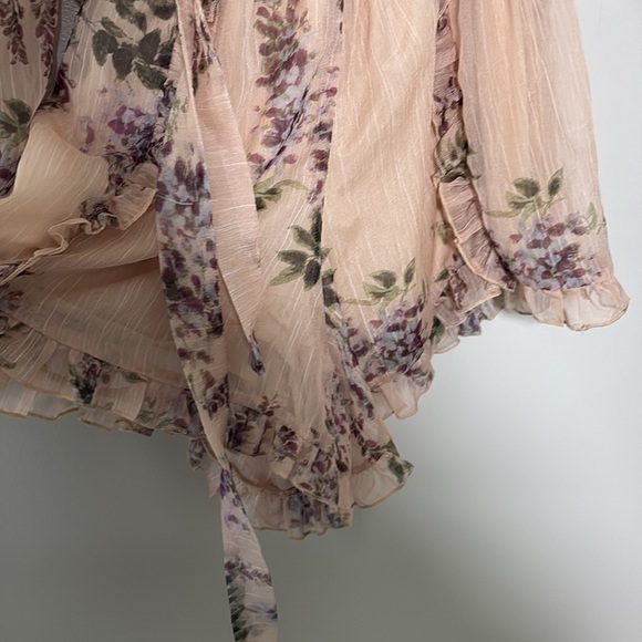 Allison New York One Shoulder Floral Romper ruffle one-piece coquette romantic M - Picture 6 of 12